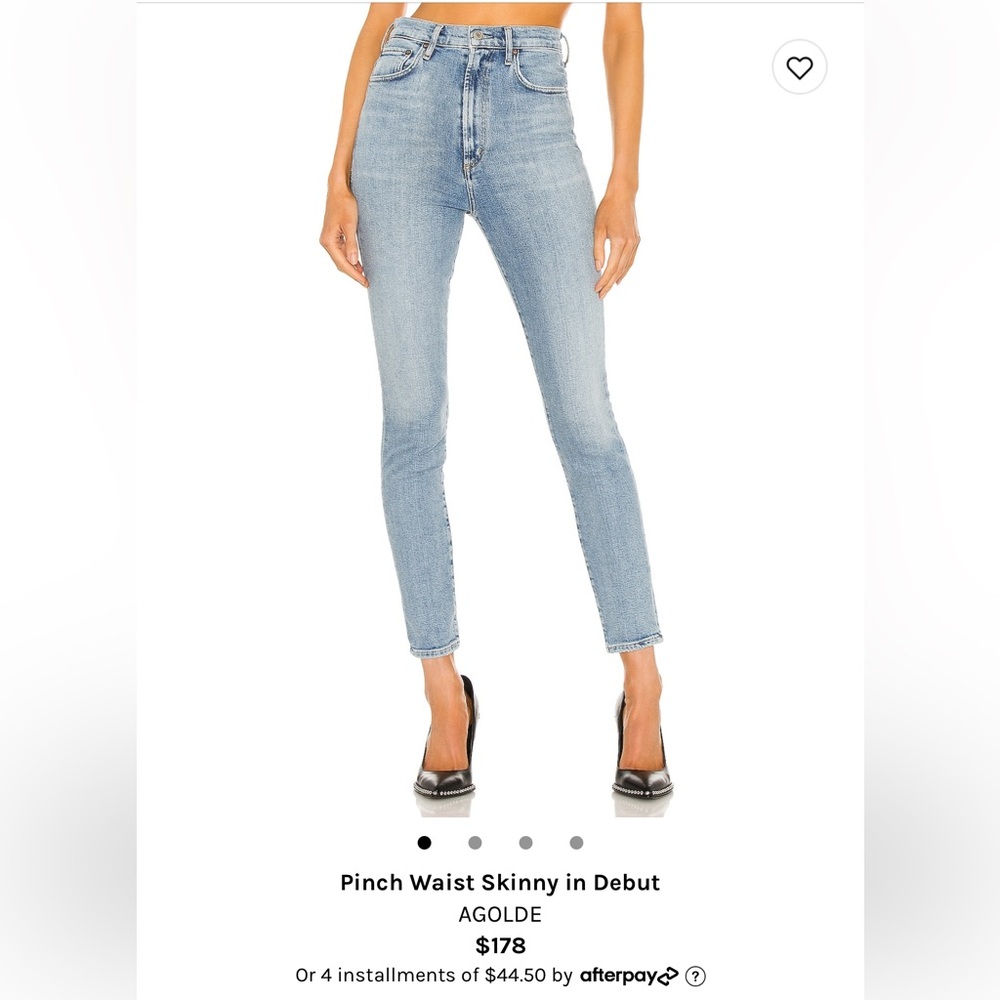 Agolde Pinch Waist High Rise Skinny Size 24